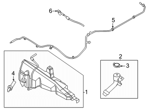 2023 Ford Maverick ARM AND PIVOT SHAFT ASY Diagram for NZ6Z-17566-A