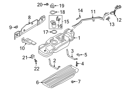 2019 Lincoln Navigator PIPE - FUEL FILLER Diagram for JL1Z-9034-E