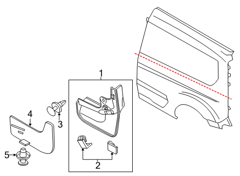 2022 Ford Transit Connect Exterior Trim - Side Panel Diagram 2