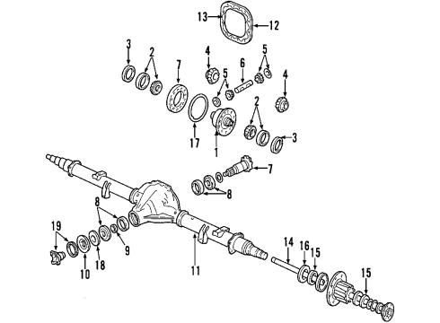 1995 Ford Taurus Cup Diagram for E5TZ-4222-A