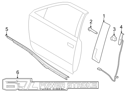 2024 Ford F-350 Super Duty EMBLEM Diagram for PC3Z-9942528-C