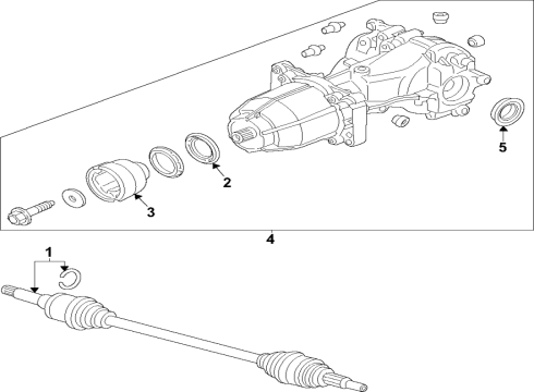 2023 Ford Edge Rear Axle, Differential, Drive Axles, Propeller Shaft Diagram