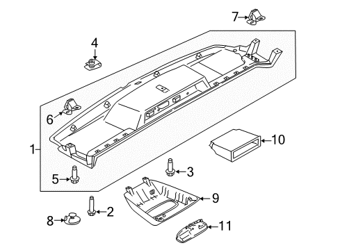 2020 Ford Transit 250 Overhead Console Diagram