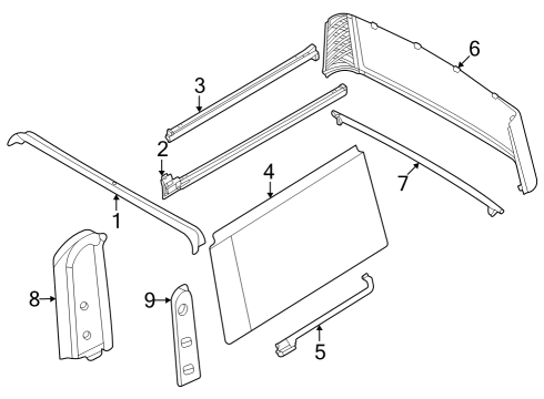 2023 Ford Bronco Removable Soft Top Diagram 4