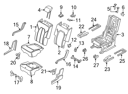 2023 Lincoln Navigator Second Row Seats Diagram 1