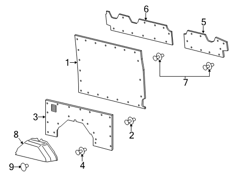 2022 Ford Transit 350 Interior Trim - Side Panel Diagram 17