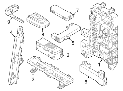 2024 Ford Mustang KIT - ALARM/KEYLESS LOCK SYSTE Diagram for PR3Z-15604-A
