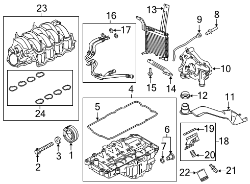 1988 Mercury Topaz Element Assy - Air Cleaner Diagram for FR3Z-9601-D