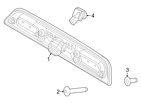 2022 Ford F-150 Lightning High Mount Lamps Diagram