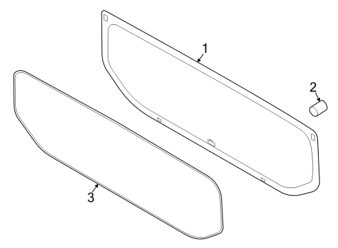 2022 Ford E-Transit Glass & Hardware - Back Glass Diagram