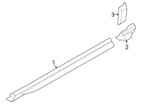 2022 Ford E-Transit Exterior Trim - Pillars Diagram 1