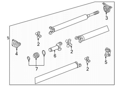 2022 Ford E-350/E-350 Super Duty Drive Shaft - Rear Diagram 1
