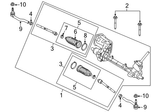 2020 Ford SSV Plug-In Hybrid Steering Gear & Linkage Diagram