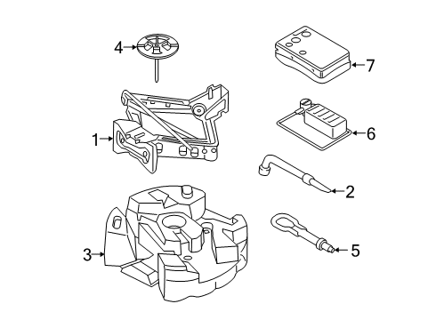 2020 Ford SSV Plug-In Hybrid Jack & Components Diagram