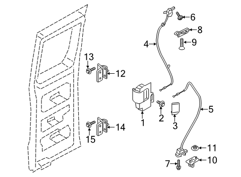 2023 Ford F-150 HANDLE ASY - DOOR - INNER Diagram for EK4Z-1822600-AB