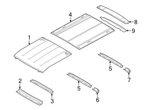 2023 Ford E-Transit Roof & Components Diagram 3