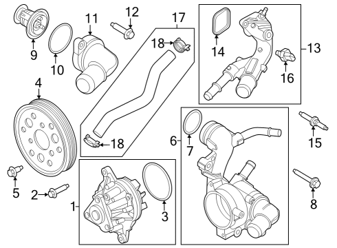 2024 Ford Mustang THERMOSTAT ASY Diagram for P2GZ-8575-A