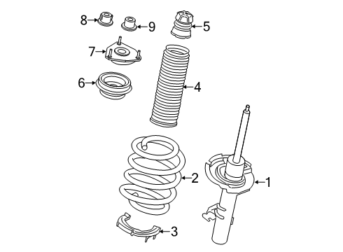 2023 Ford Transit SHOCK ABSORBER ASY Diagram for LK4Z-18124-F