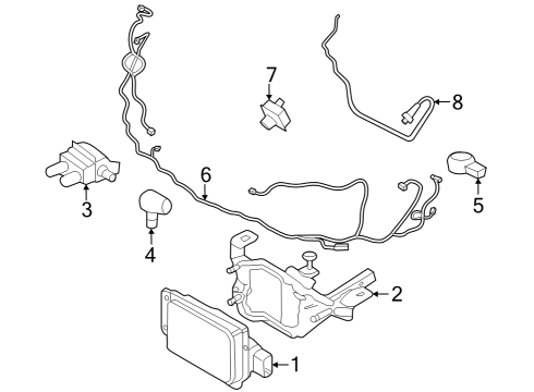 2023 Lincoln Corsair BRACKET Diagram for LJ7Z-14C022-C