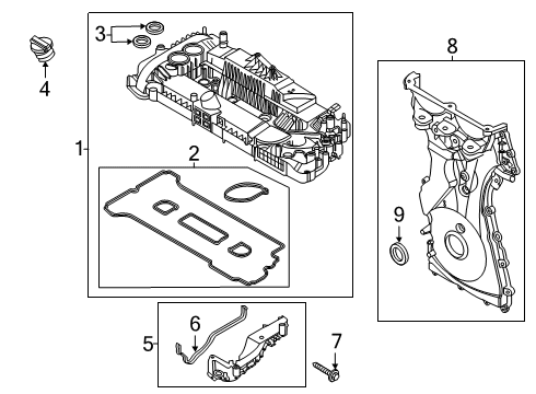 2020 Ford Explorer Valve & Timing Covers Diagram 1