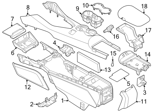 2024 Ford Mustang Console Diagram 2
