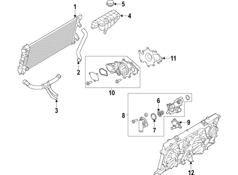 2020 Lincoln Navigator Cooling System, Radiator, Water Pump, Cooling Fan Diagram 2