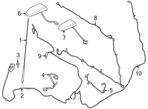 2023 Ford F-350 Super Duty RECEIVER - RADIO - CYBER SECUR Diagram for PC3Z-18C869-D