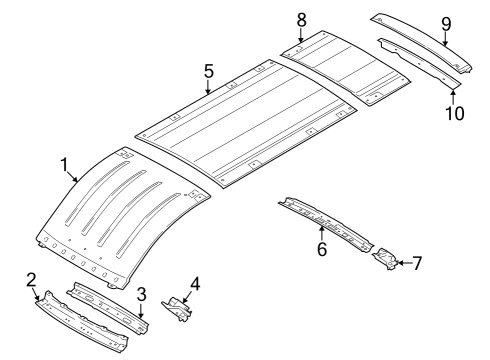 2023 Ford E-Transit Roof & Components Diagram 2