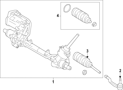 2022 Ford Edge Steering Column & Wheel, Steering Gear & Linkage Diagram 6