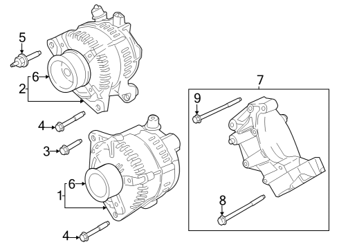 2023 Ford F-350 Super Duty ALTERNATOR ASY Diagram for PC3Z-10346-A