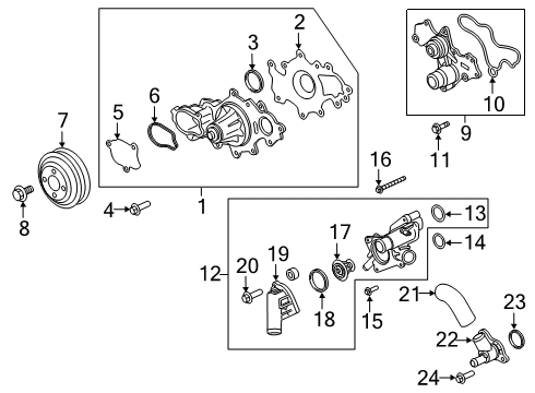 2022 Lincoln Navigator Water Pump Diagram