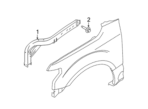 2023 Ford F-150 Inner Components - Fender Diagram 2