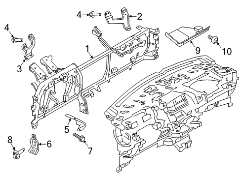2021 Lincoln Nautilus Instrument Panel Components Diagram 4