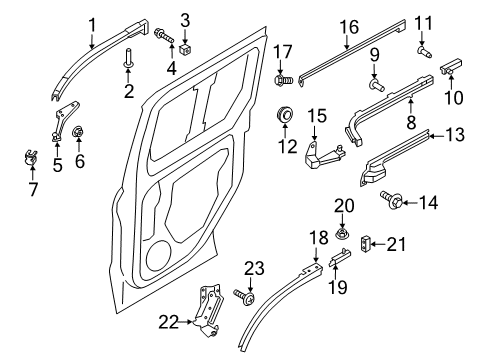 2022 Ford Transit Connect Door Hardware Diagram 4
