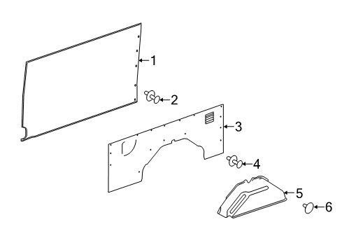 2023 Ford Mustang Mach-E TRIM - LOAD COMPARTMENT Diagram for CK4Z-6131012-D