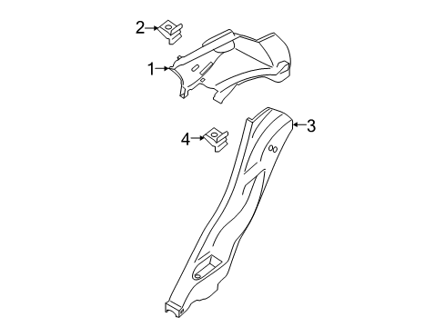 2020 Ford EcoSport Interior Trim - Quarter Panels Diagram