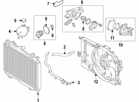 2020 Ford EcoSport Cooling System, Radiator, Water Pump, Cooling Fan Diagram 4