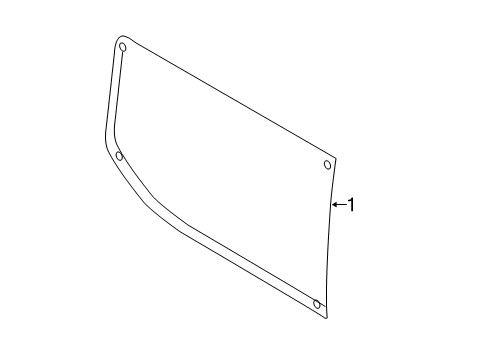 2020 Ford Transit 250 Side Panel - Glass & Hardware Diagram 1