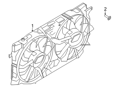 2023 Ford Bronco Cooling System, Radiator, Water Pump, Cooling Fan Diagram 1