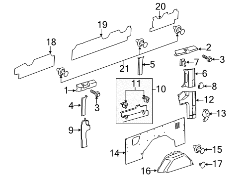 2023 Ford Ranger MOULDING - "C" PILLAR Diagram for EK4Z-61312A59-AD