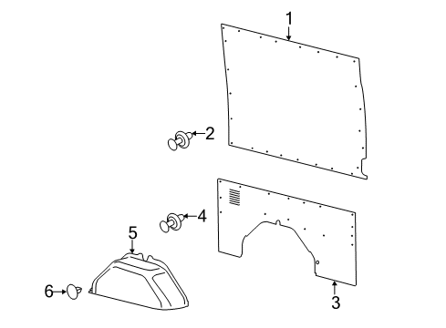 2022 Ford Transit 350 Interior Trim - Side Panel Diagram 4