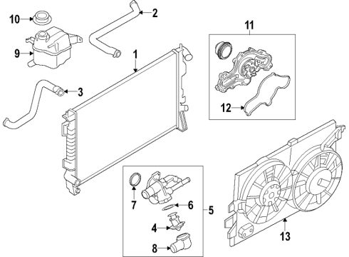 2001 Ford Ranger PUMP Assembly - WATER Diagram for DG1Z-8501-D