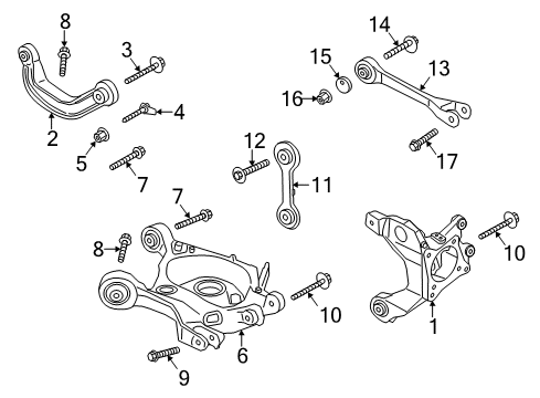 2018 Ford Mustang ARM ASY - REAR SUSPENSION Diagram for JR3Z-5500-D