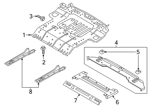 2022 Ford Expedition Rear Body & Floor Diagram 1