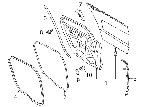 2020 Ford SSV Plug-In Hybrid Rear Door Diagram