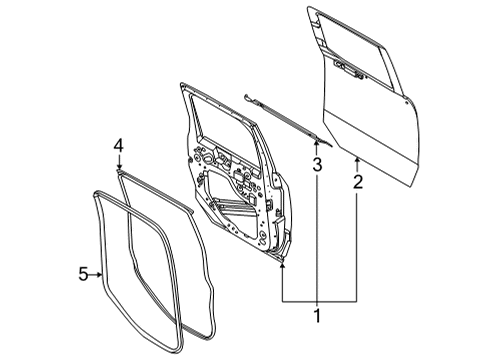 2022 Ford Maverick WEATHERSTRIP ASY - DOOR OPENIN Diagram for NZ6Z-60253A10-A
