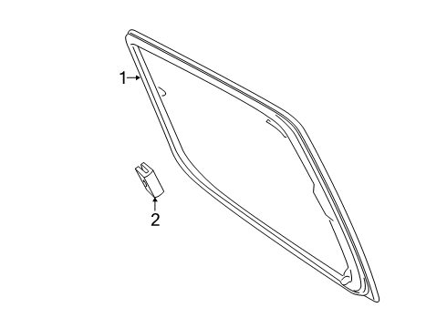 2022 Ford Ranger Front Door Glass & Hardware Diagram 4
