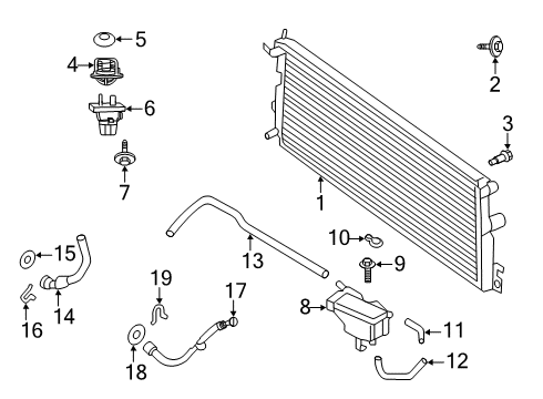 2020 Ford F-350 Super Duty Radiator & Components Diagram 2