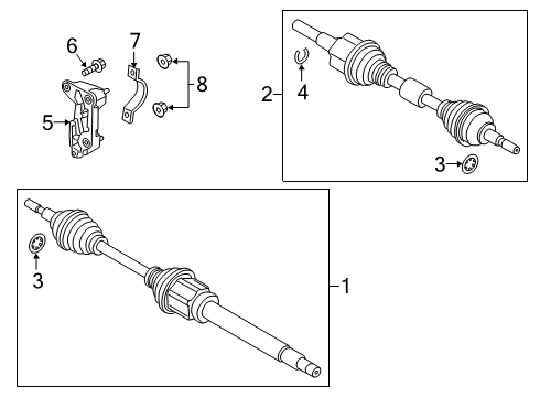 2020 Lincoln Nautilus Drive Axles - Front Diagram 2