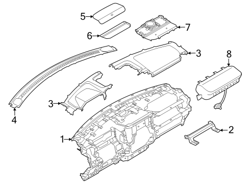 2023 Ford F-150 Instrument Panel Components Diagram 3